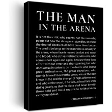Inspirierendes Leinwandbild „Der Mann in der Arena“ 12x