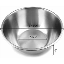 Edelstahl-Rührschüssel, 36,2 cm, doppelwandig