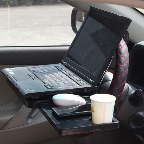 Folding Car Seat Tray Desk with Drink Holder