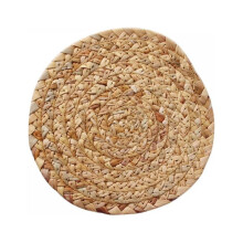 Round Water Hyacinth Placemats, Handwoven, 30 cm