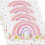 Regenbogenfarbene botanische Platzsets, 4er-Set, 45,7 x 30,5 cm 1