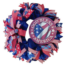Red White Blue Independence Day Wreath 40cm