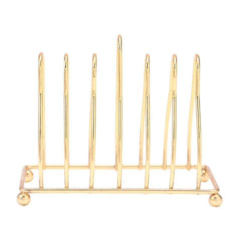 Golden Iron Plate Stand 3-Tier Dish Rack