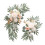 Arranjo floral artificial para arco de casamento com folhas verdes. 1