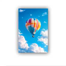 Wandposter mit Heißluftballon auf Leinwand