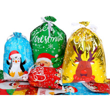 Sacchetti regalo natalizi con coulisse, formato grande, 30 pezzi