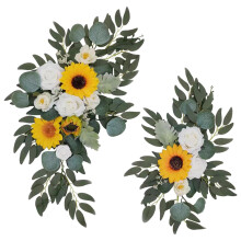 Artificial Wedding Arch Flowers, Silk, 2 Pieces