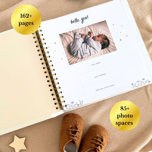 Inspirational Baby Journal & Memory Book Keepsake - Cream & Gold 2
