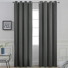 Blackout Curtains 52x84 in Dark Grey 2 Panels