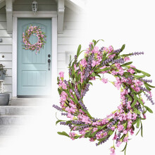 15.7 Inch Artificial Floral Wreath All-Season Door Decor