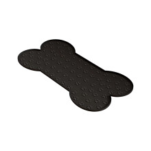 Thick Silicone Dog Cats Bowl Place Mat Heat Resistant-Black