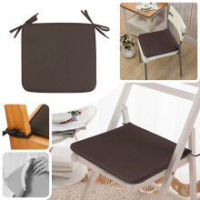 Vierkant polyester zitkussen met strikbanden, 40 cm