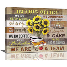 Nurse Sunflower Canvas Print 16x12 in