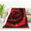 Red Rose Microfiber Fleece Throw Blanket 50 x 60 in 1