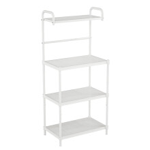 Supporto a 4 ripiani per microonde – Bianco, ferro, 23,5" x 13,5"