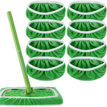 Recambios de almohadillas de microfibra para mopa Swiffer, para uso en seco y húmedo, paquete de 8 unidades