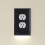 GuideLight2LED-uttagstäckplatta – Autosensor, svart, 1