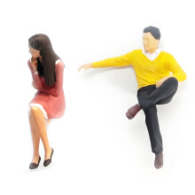 Detailed Mini Resin Human Models Sitting-Thinking Womens...