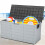 75-Gallonen-Gartenbox mit Rollen, Grau 1