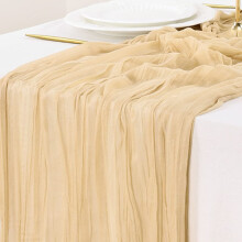 Black Cotton Cheesecloth Table Runner 35" x 120"