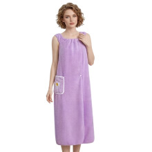 Robustes Korallen-Fleece-Badetuch, internationale-Lila