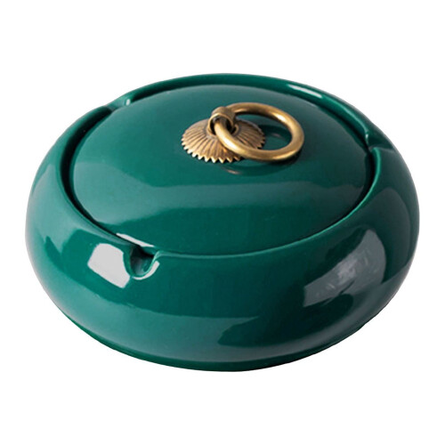 Ceramic Ashtray with Lid 10.8 x 8.8 x 5.6 cm