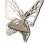Étagère d'angle en bois avec motif papillon 1