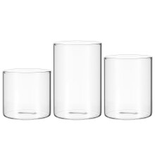Set of 3 Glass Tea Light Candle Holders