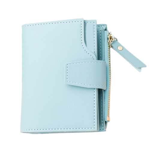 Women's Triple-Fold Zipper Wallet with Card Slots