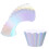 Envoltorios iridiscentes para cupcakes arcoíris (24 unidades) 1
