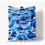Light Blue Camo Flannel Throw Blanket 60x80 in 1