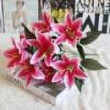 Fleurs artificielles de lys tigré, aspect réaliste, en plastique, 10 bouquets
