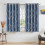 Stone Blue Microfiber Blackout Curtains 52" W x 84" L, 2 1