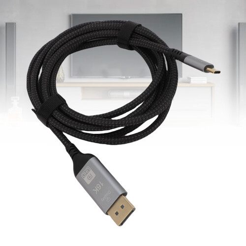 USB C auf DisplayPort Kabel 2 m 40 Gbps schwarz