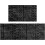 Boho kitchen mat set of 2 black Moroccan runner rugs with 1