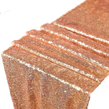 Chemin de table à paillettes métalliques pour mariages et fêtes