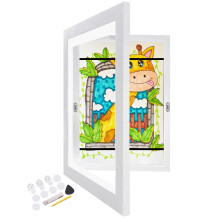 Kids Art Frame White A4 Front-Opening Display Storage