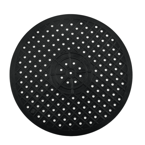 Tapis d'évier rond noir, protecteur de cuisine