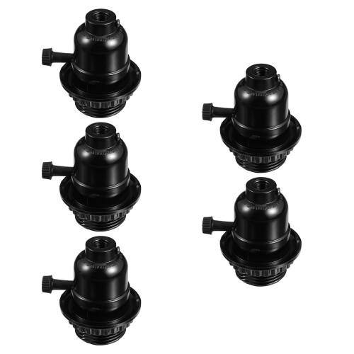 Set van 5 E26-pendellampfittingen – Vintage bakeliet