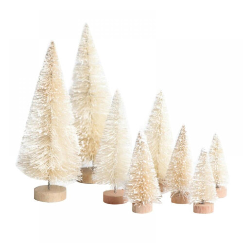 Mini Christmas Tree Set – Sisal Silk, 4 Sizes,
