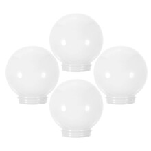 Cúpula de acrílico em formato de globo, 10 cm, branca, pacote com 4 unidades.