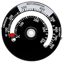 Ofenthermometer für Holzöfen, magnetisches Holzofenthermometer für effiziente Brennstoffnutzung und Schutz des Ofens vor Überhitzung, robustes