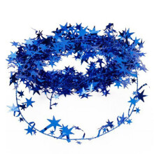 Blue Star Tinsel Garland 70 cm