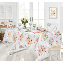 Newbridge Rose Garden Tablecloth 60 x 84 in Polyester