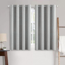 Faux Linen Blackout Curtains 52x96 in (2 Panels)