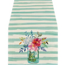 Linen Table Runner 13 x 71 Inch Mint Green
