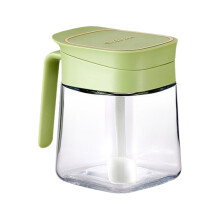 Square Glass Spice Jar with Flip Lid, 10.8 x 8 x 8 cm