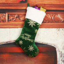 Personalised Needlepoint Christmas Stocking, Green