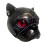 Zwarte Mopsen Hond Hoofd Ornament Harsen Constructie-rode ogen 1