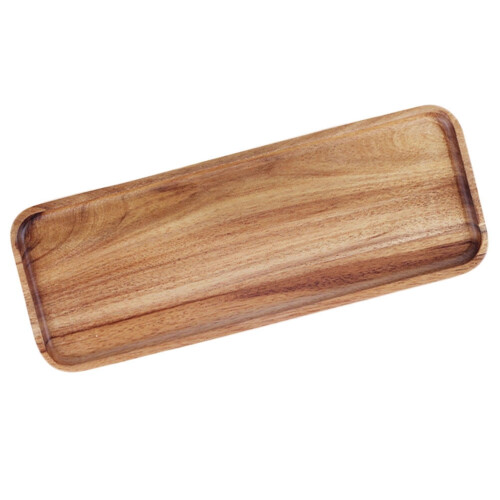 Serviertablett aus Akazienholz, 28 x 10,5 cm